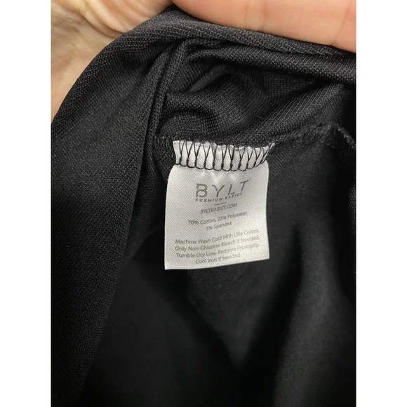 BYLT Mens Lux Zip Short Sleeve Polo Black Medium - Picture 5 of 7